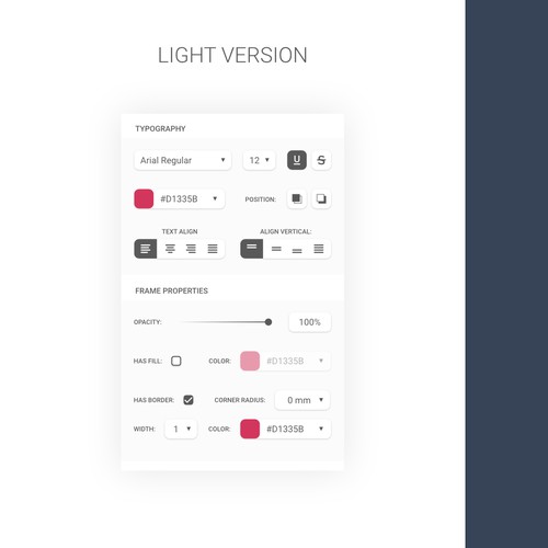 Text widget UI design