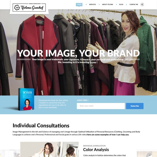 Yelena Ganshof Landing Page