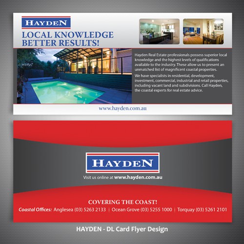 New print or packaging design wanted for Hayden Real Estate