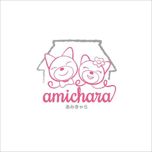 編み物の人形のロゴ制作 Logo production of knitting doll.
