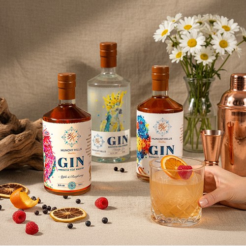 Hunchy Hills Distillery Branding & Packaging Design