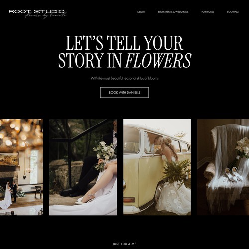 Clean website for a young independent florist 