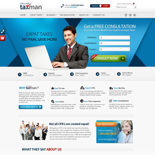 Sleek design for online taxman