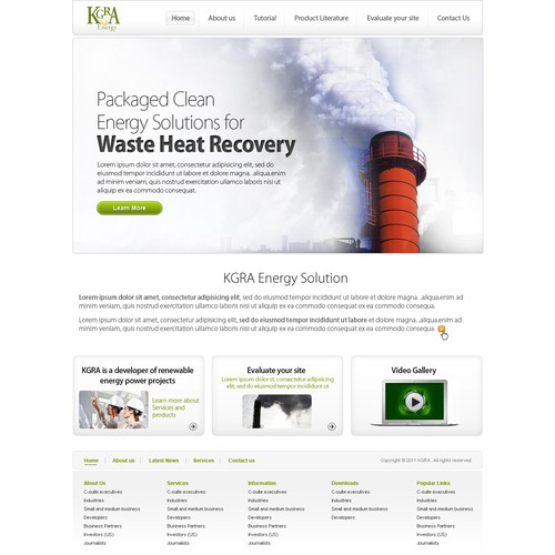 KGRA Energy needs a new website design