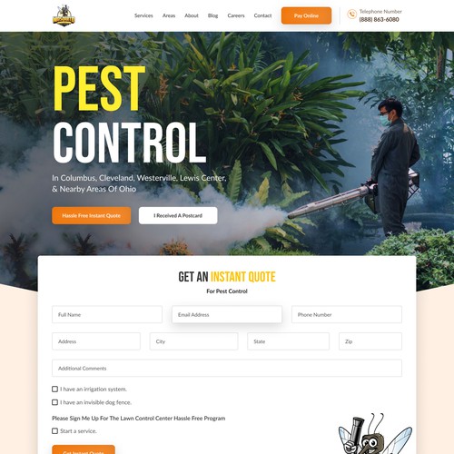 Pest / Mosquito Control Website Design
