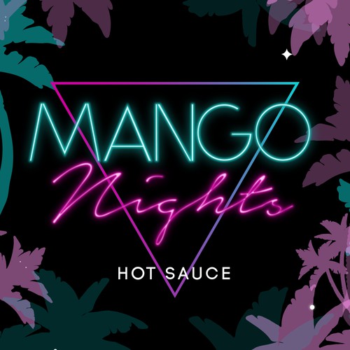 80's Themed Hot Sauce Label