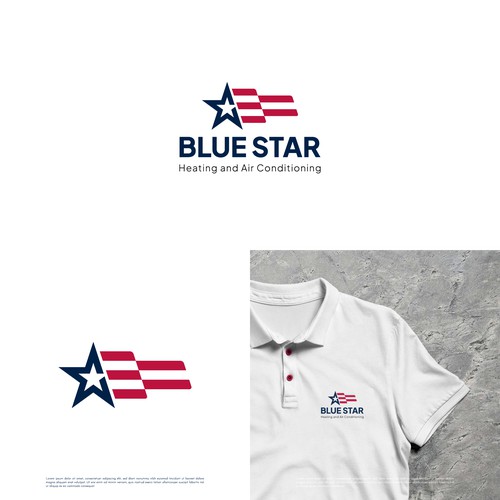 Patriotic logo concept for HVAC company
