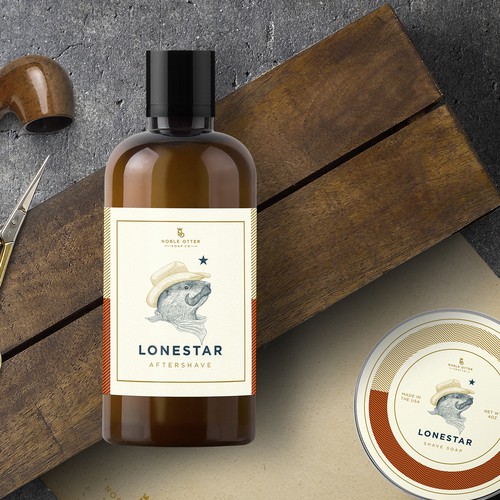 Cowboy otter for Lonestar Aftershave and Shave soap