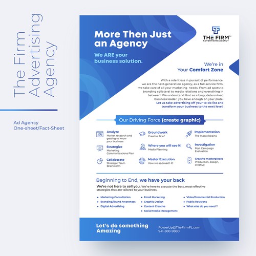 Ad Agency One-sheet