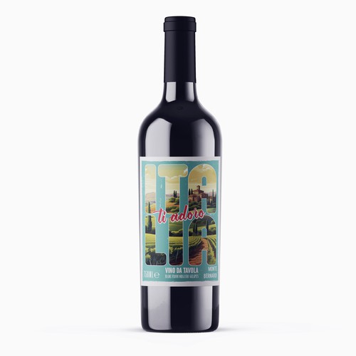 ITALIA ti adoro - wine label
