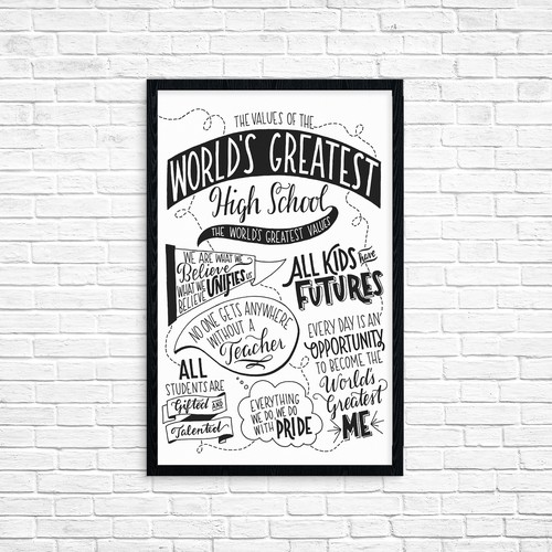 Hand-Lettered, Hand-Drawn Poster