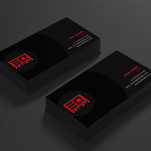 Create a business card and stationary for a Music Agency.