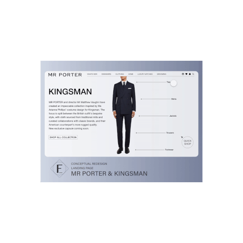 Men's Suit Website Concept