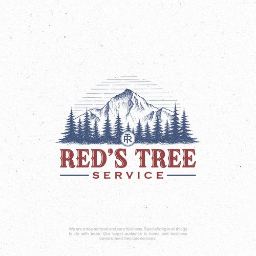 Western rustic concept logo for Red's Tree Service
