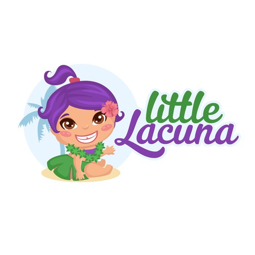 Logo with girl mascot for a baby store