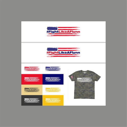 LOGO DESIGN FOR GENERAL FLYNN USING HIS CATCH PHRASE #FIGHTLIKEAFLYNN