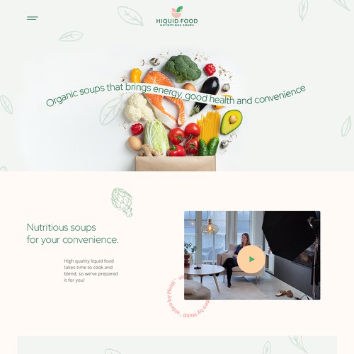 concept for organic soups website