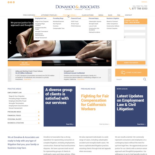 Law Firm domain consolidation and professional redesign