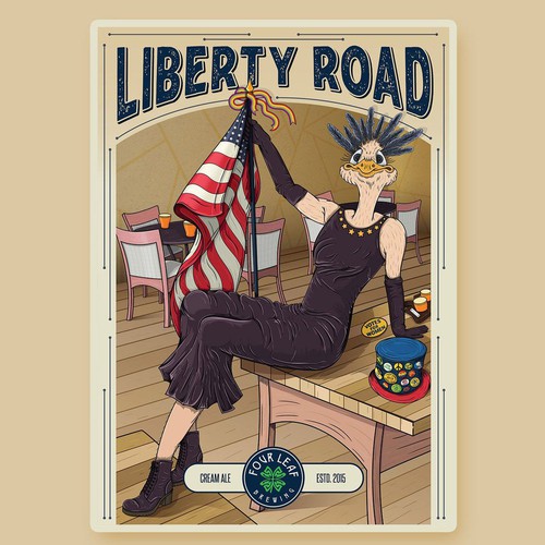 Liberty Road poster / beer label