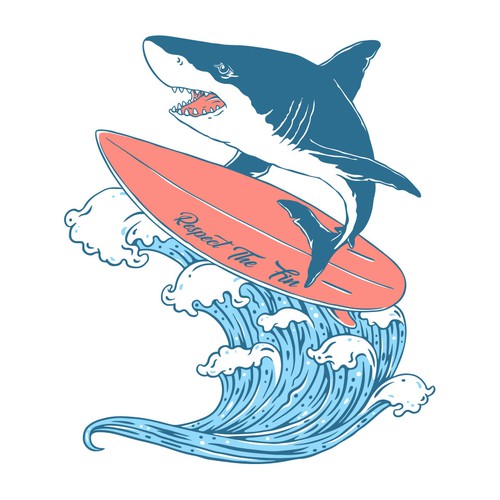 Surfing Shark