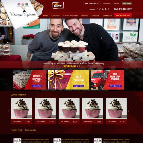 Design the new website for Chicago Cupcake! Our cupcake truck is a favorite in the Chicago area