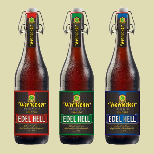 high-end beer label for german brewery