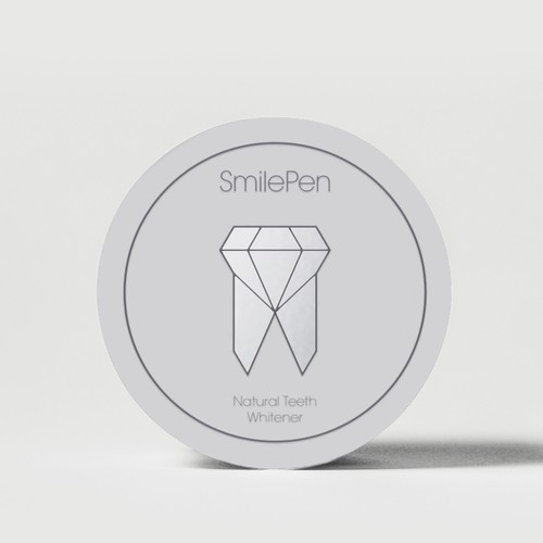 Natural Teeth Whitening Label Design