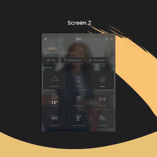 Luxury Hotel Concierge Tablet App Design