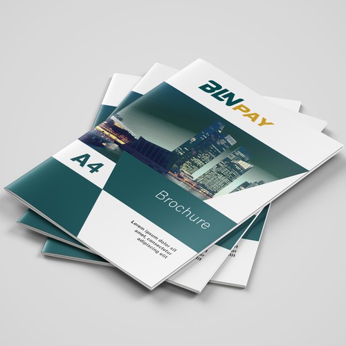 Modern Corporate A4 Brochure Design for Fintech Company