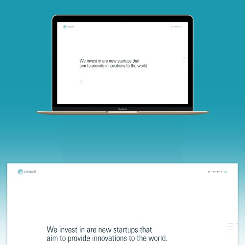 Web design for venture capital firm “catapult”