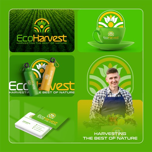 EcoHarvest Logo and Brand Identity Design.