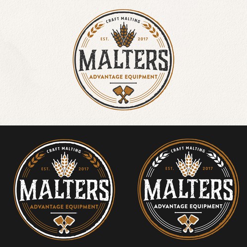 Vintage logo for craft malting