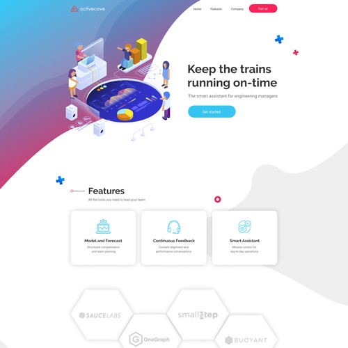 Web-page design for digital assistant company