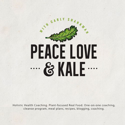 Logo for peace love & kale