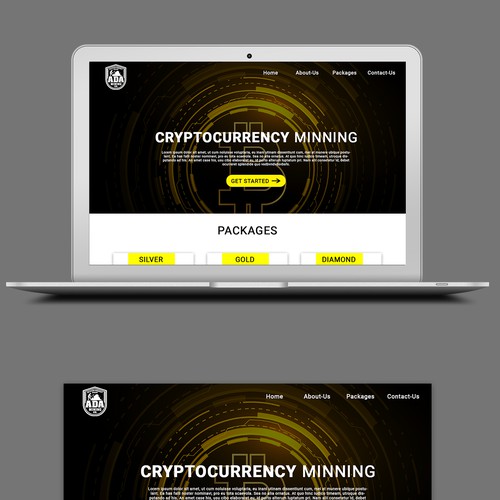 UI DESIGN FOR CRYPTOCURRENCY MINNING COMPANY