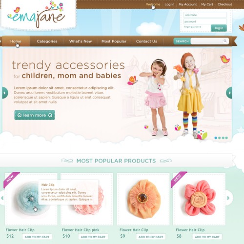 New website design wanted for Ema Jane