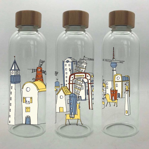 Flâneur edition: Bottle wrap illustration