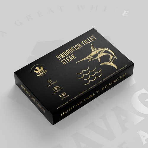  PACKAGING FOR A SWORDFISH STEAK DESIGNED