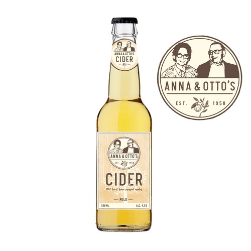 Etikett für CIDER von ANNA&OTTO´S