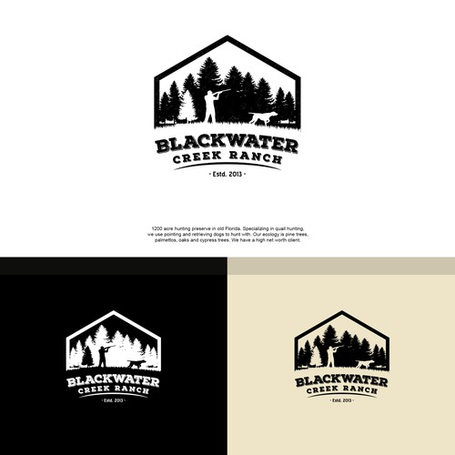 Logo concept design for BlackWater Creek Ranch