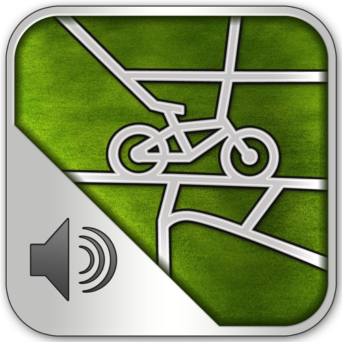 icon for audio bike gps-navigation app