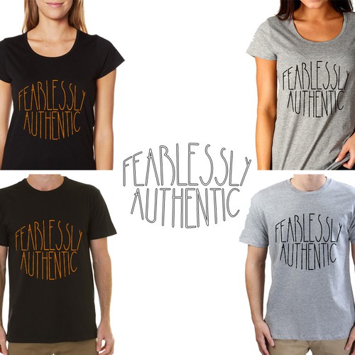 Create a "fearlessly authentic" t-shirt design for Fearless Photographers