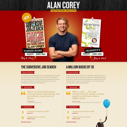 Catchy new design for Author web site