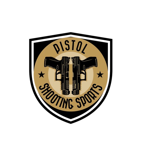 Retro style logo for "Pistol Shooting Sports"