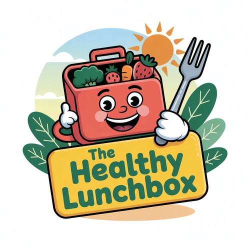 Lunch box mascot logo