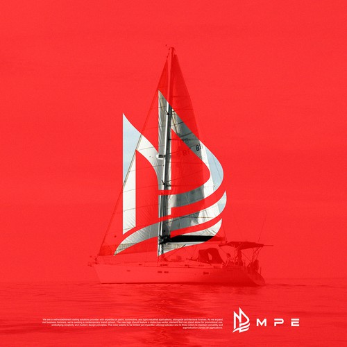MPE Yacht Coating Initial Logo Design