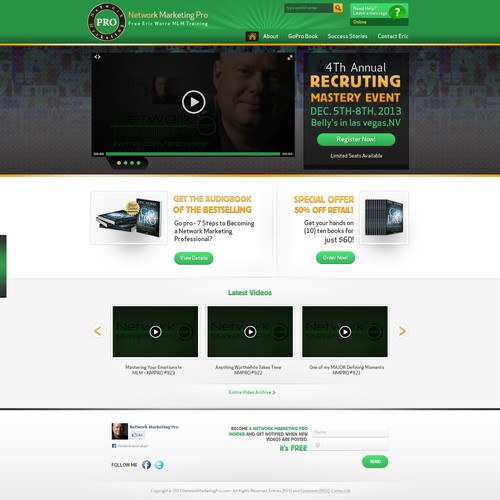 website design for www.networkmarketingpro.com