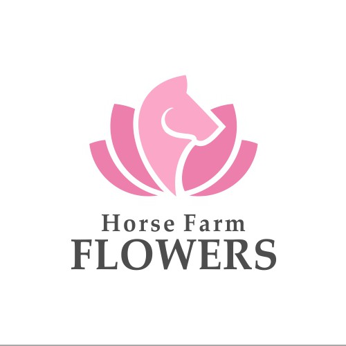 Logo for local, sustainable flower & horse farm to appeal to professional women