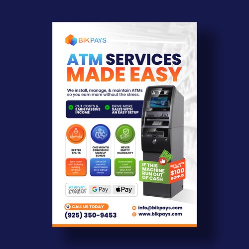 ATM service flyer