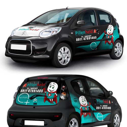 a car advertisment for our pill hero